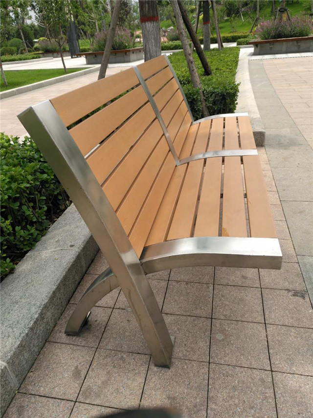 PS imitation wood outdoor park chair