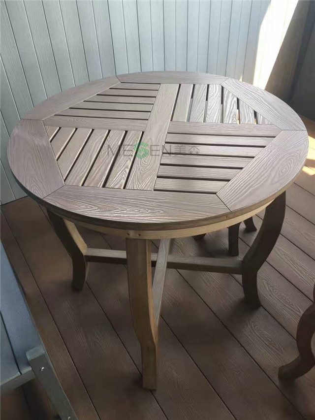 PS imitation wood outdoor round table